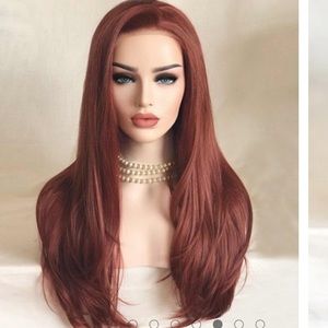 Reddish Brown Long Layered Lace Front Wig , Lace never cut!